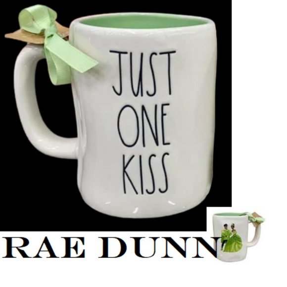 Rae Dunn “Just One Kiss” Princess Tiana Mug NWT - Picture 1 of 5